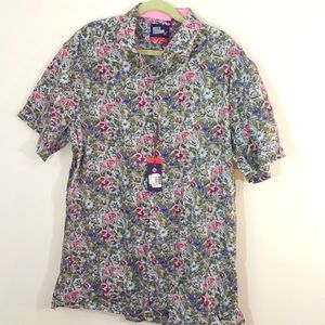 Billy London UK XXL Slim Fit Hawaiian Shirt Flower Plant Shirt Button Down Tee